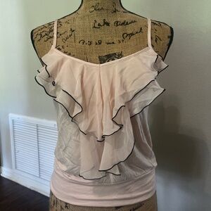 Pink ruffle cami